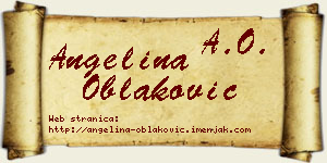 Angelina Oblaković vizit kartica
